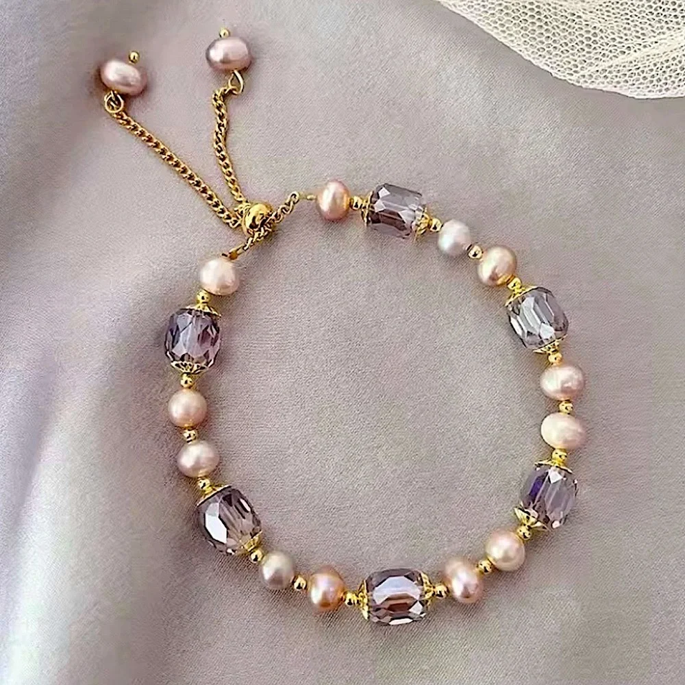 Gold Plated Beaded Pearl Bracelet